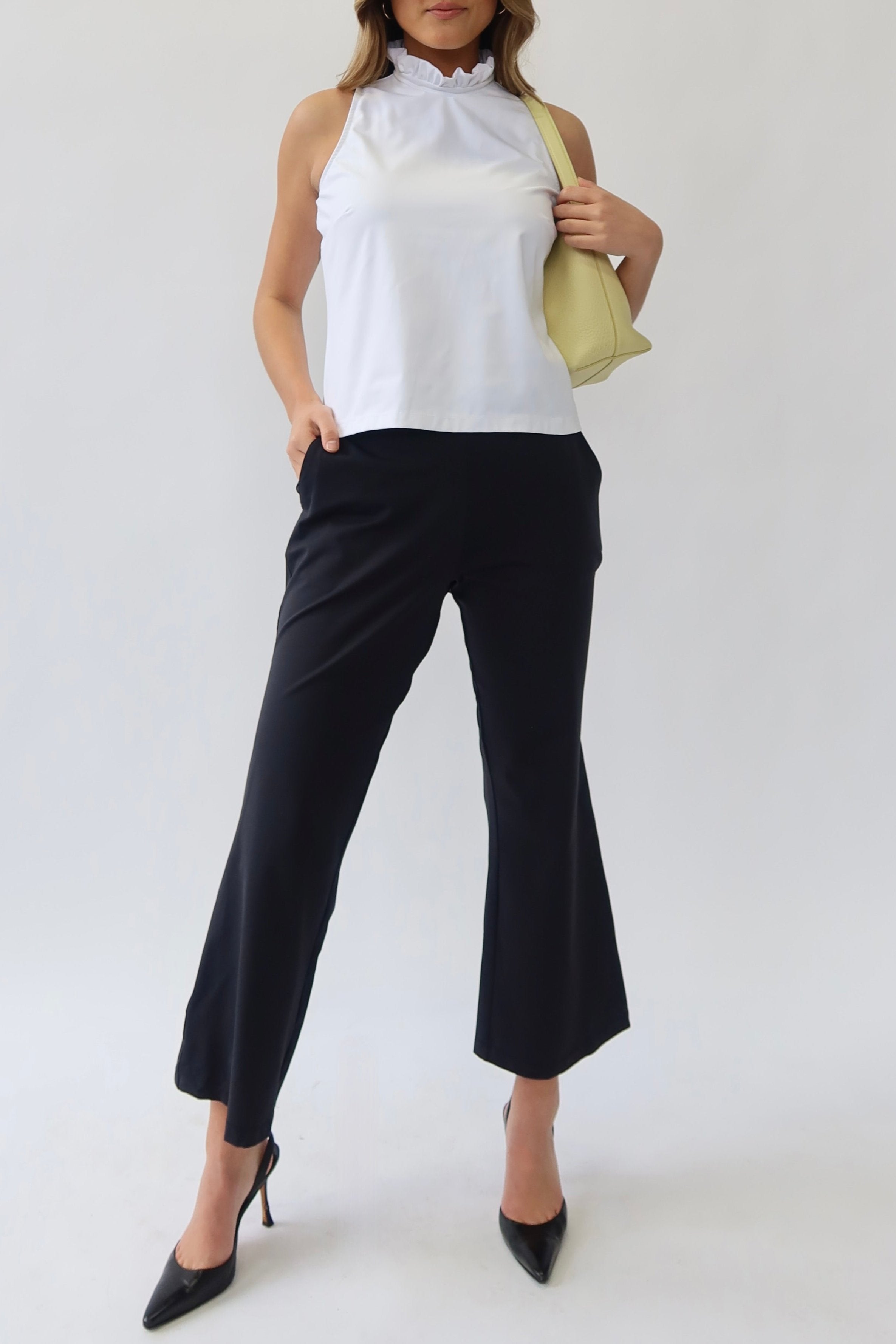 the garde women's ruffle neck tank top for golf and tennis