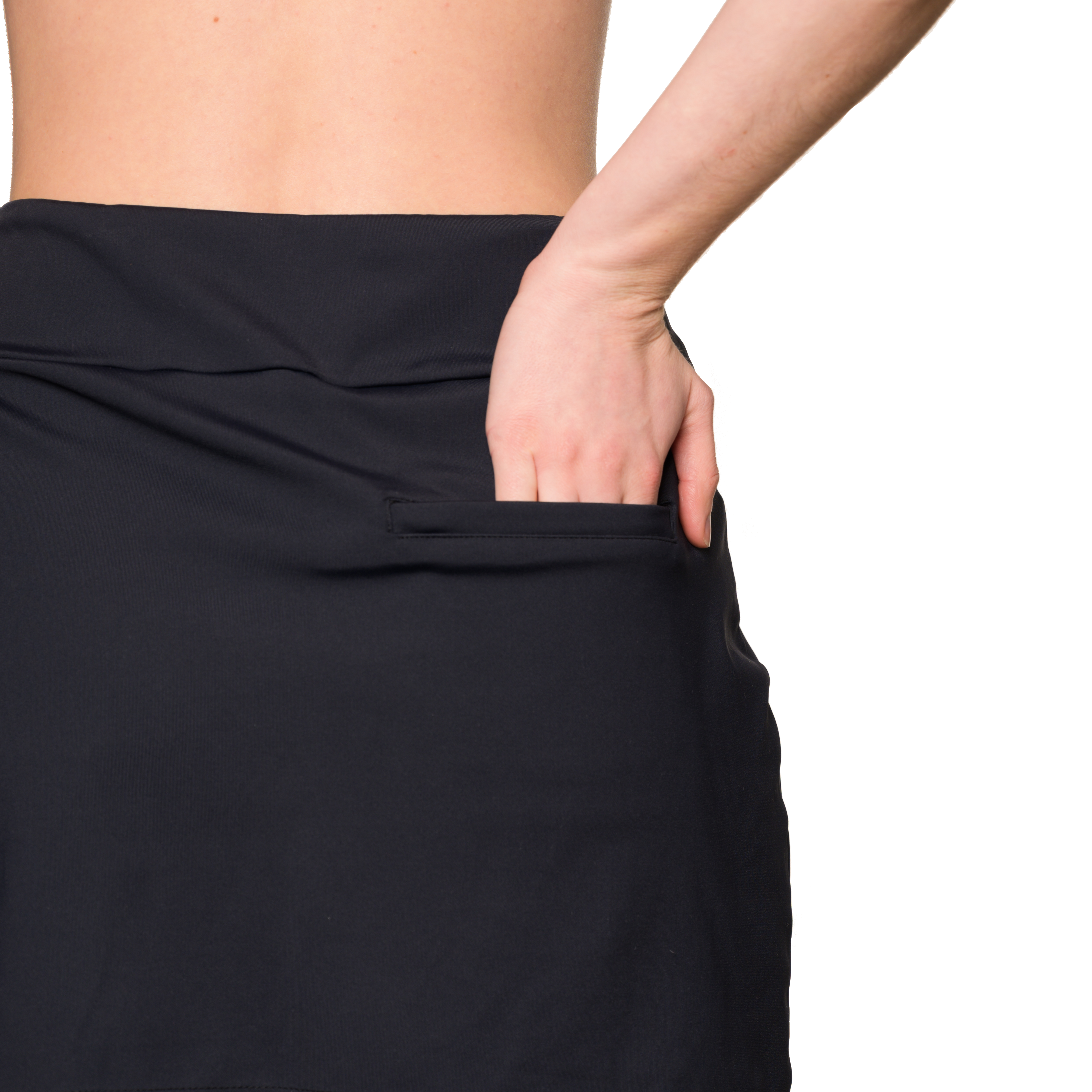 the garde women's tennis and golf wrap skort in black with pockets