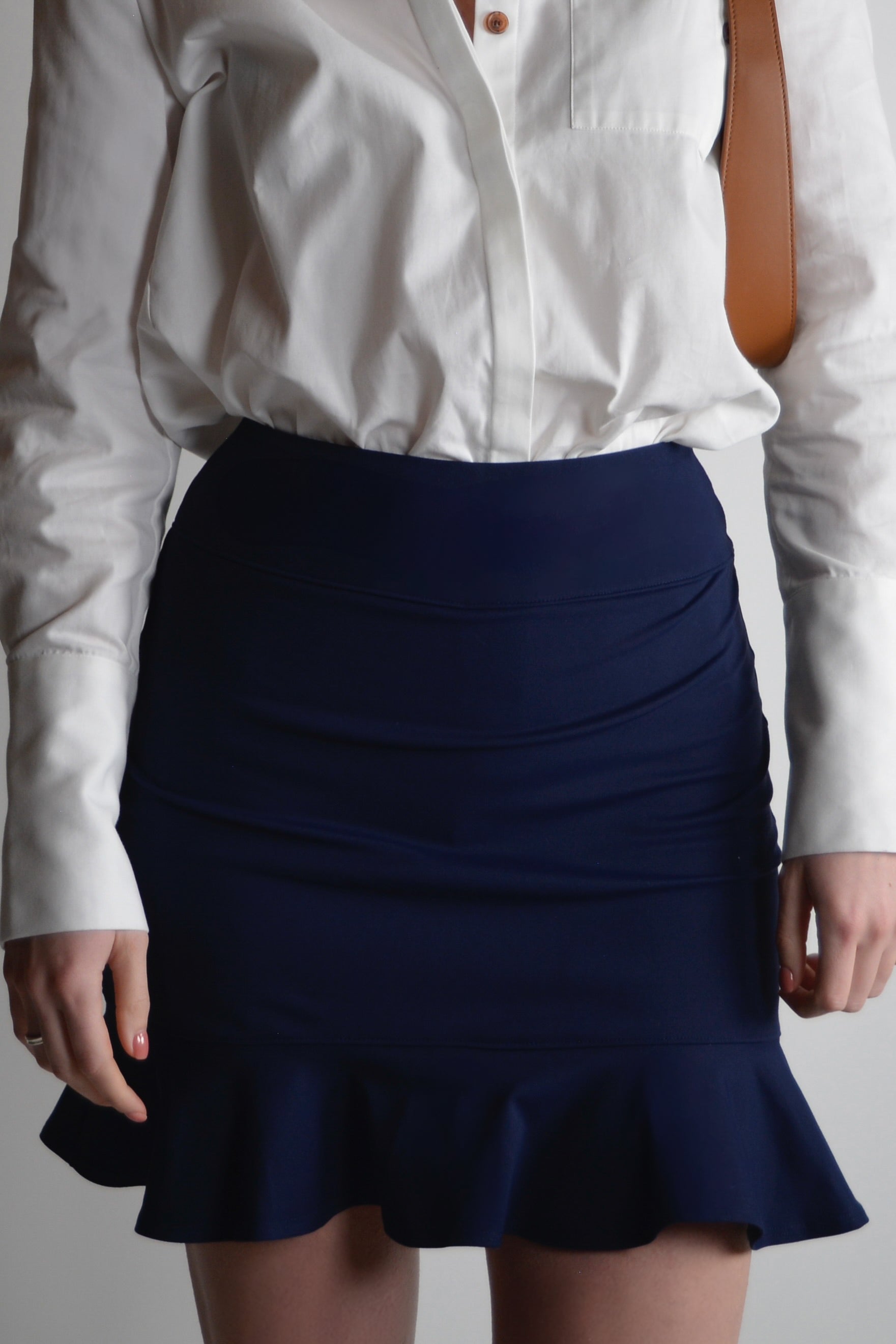 the garde women's navy ruffle skort with pockets for tennis and golf