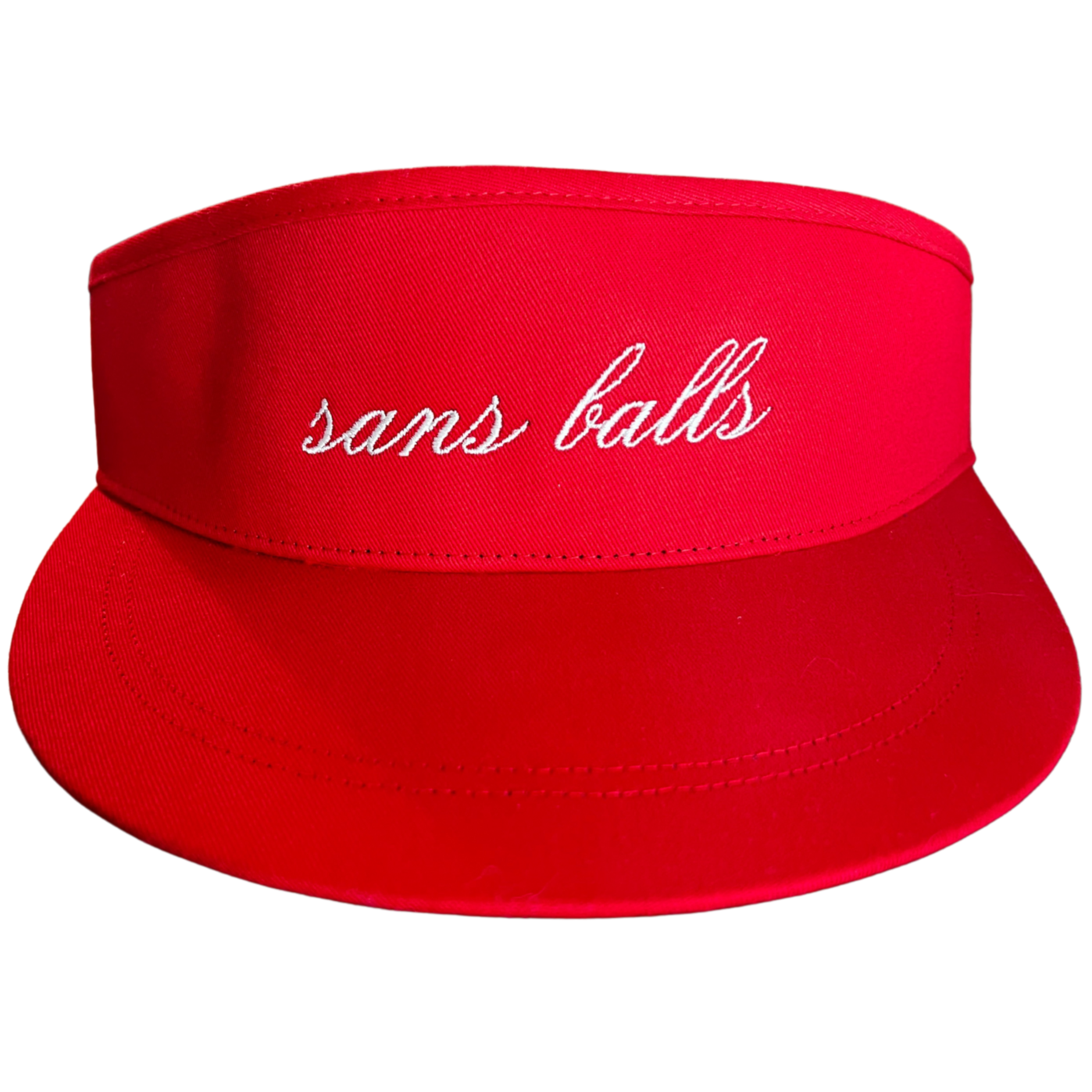 the garde red golf visor