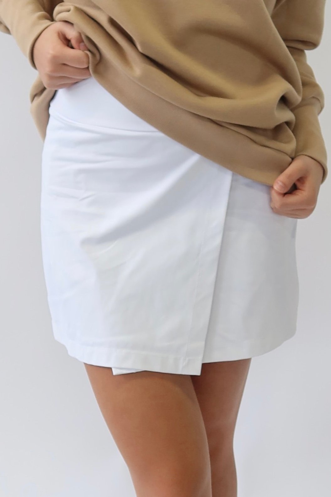 the garde women's tennis and golf wrap skort in white with pockets